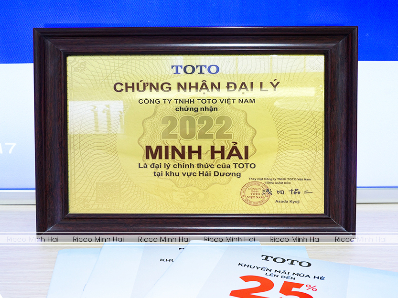 minh hải là đại lý uỷ quyền của thương hiệu thiết bị vệ sinh TOTO tại Hải Dương