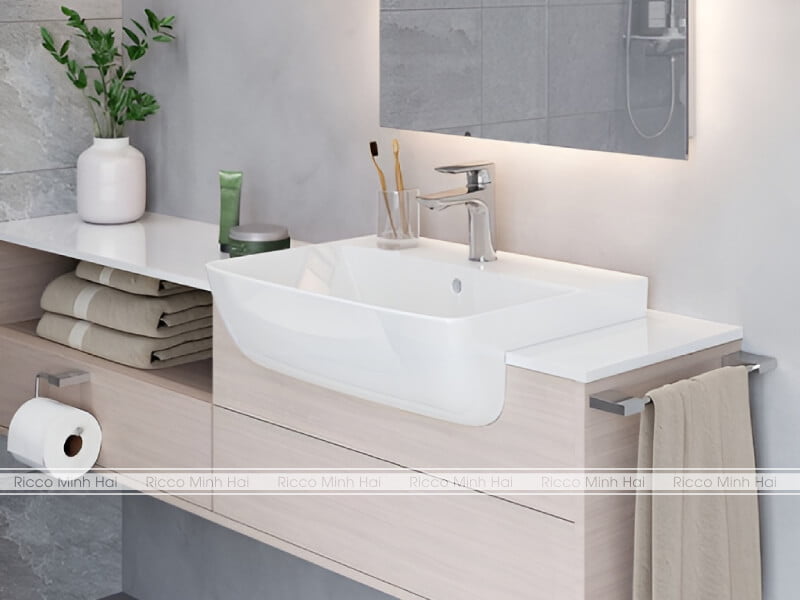 Chậu rửa mặt bán âm Inax AL-345V